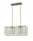 Brax 2-Light Washed Gold Island Pendant With Crystal Accents