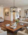 Brooklyn 4-Light Oil-Rubbed Bronze Pendant With Metal Framework Shade