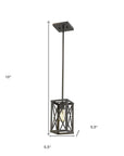 Bronze Metal Geometric Mini Pendant Hanging Light