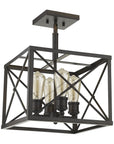 Brooklyn 4-Light Oil-Rubbed Bronze Convertible Pendant