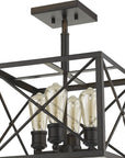Brooklyn 4-Light Oil-Rubbed Bronze Convertible Pendant