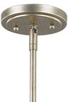 Gold And White Iron Three Light Dimmable Ceiling Light With Silver Shades