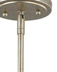 Gold And White Iron Three Light Dimmable Ceiling Light With Silver Shades