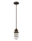 Bronze Lantern Metal Dimmable Ceiling Light With Bronze Shades