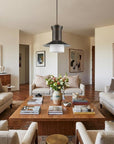 Greta 1-Light Oil-Rubbed Bronze Pendant With Gloss White Interior And Etched Glass Shade