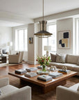 Newport 1-Light Tin Coated Pendant With Raw Brass Interior Shade And Louver