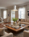 Newport 1-Light White Pendant With Polished Nickel Louver