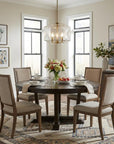 Bronze Metal Three Light Dimmable Ceiling Light With Copper Shades