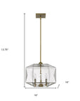Bronze Metal Three Light Dimmable Ceiling Light With Copper Shades