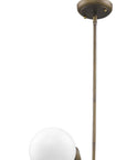 Bronze Metal Four Light Dimmable Ceiling Light With Off White Shades