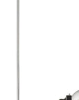 Silver Metal Two Light Dimmable Ceiling Light With Clear Shades