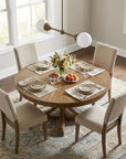 Bronze Metal Two Light Dimmable Ceiling Light With Off White Shades