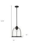 Stanton 1-Light Matte Black Pendant