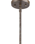 Brown Metal Three Light Dimmable Ceiling Light With Gold Shades