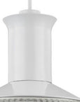 Silver Iron Dimmable Ceiling Light With White Shades