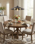 Alcove 4-Light Oil-Rubbed Bronze Pendant With Raw Brass Interior Shade