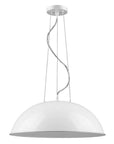 Layla 1-Light White Bowl Pendant