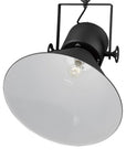 Black Metal One Light Cone Hanging Pendant Light