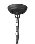 Black Metal One Light Cone Hanging Pendant Light