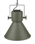 Black Metal One Light Cone Hanging Pendant Light