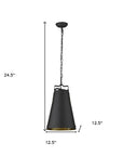 Faza 1-Light Matte Black Pendant