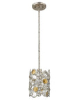 Vitozzi 1-Light Antique Silver Leaf Pendant