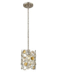 Vitozzi 1-Light Antique Silver Leaf Pendant