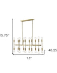 Perret 20-Light Aged Brass Island Pendant