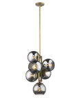 Lunette 6-Light Aged Brass Pendant