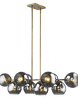 Lunette 10-Light Aged Brass Island Pendant