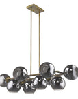 Lunette 10-Light Aged Brass Island Pendant