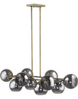 Lunette 10-Light Aged Brass Island Pendant