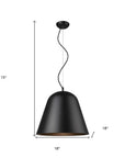 Knell 1-Light Matte Black Pendant