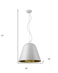 Knell 1-Light White Pendant