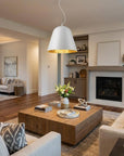 Knell 1-Light White Pendant