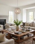 White Metal Dimmable Ceiling Light With White Shades