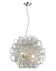 Silver Metal Wire Four Light Dimmable Ceiling Light