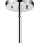 Zoom 1-Light Polished Stainless Steel Pendant With Seeded Acrylic Accents