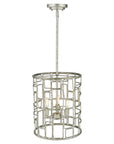 Amoret 3-Light Antique Silver Convertible Pendant