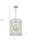 Amoret 3-Light Antique Silver Convertible Pendant