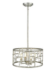 Amoret 4-Light Antique Silver Convertible Pendant