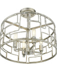 Amoret 4-Light Antique Silver Convertible Pendant