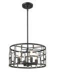 Amoret 4-Light Matte Black Convertible Pendant