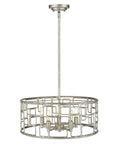 Amoret 5-Light Antique Silver Convertible Pendant