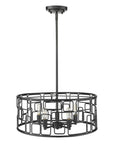 Amoret 5-Light Matte Black Convertible Pendant