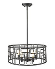 Amoret 5-Light Matte Black Convertible Pendant