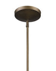 Greta 1-Light Raw Brass Pendant With Gloss White Interior And Etched Glass Shade
