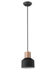 Matte Black and Rose Gold Pendant Hanging Light