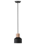 Matte Black and Rose Gold Pendant Hanging Light