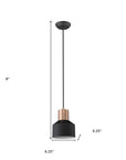 Matte Black and Rose Gold Pendant Hanging Light